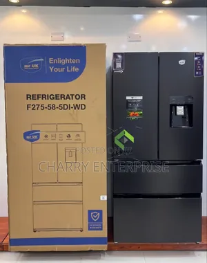 Mr Uk Fridge 558L French Door Style 
Dark Inox Color, 
Energy Saving