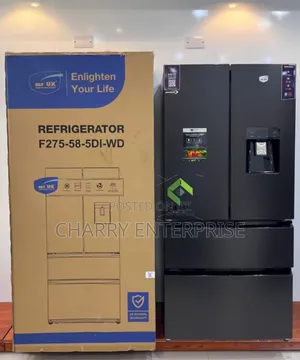 Mr Uk Fridge 558L French Door Style 
Dark Inox Color, 
Energy Saving