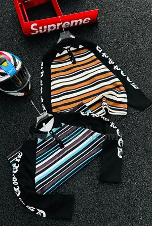 Chrome Heart Style Striped Longslevees Raglan Shirts Collection