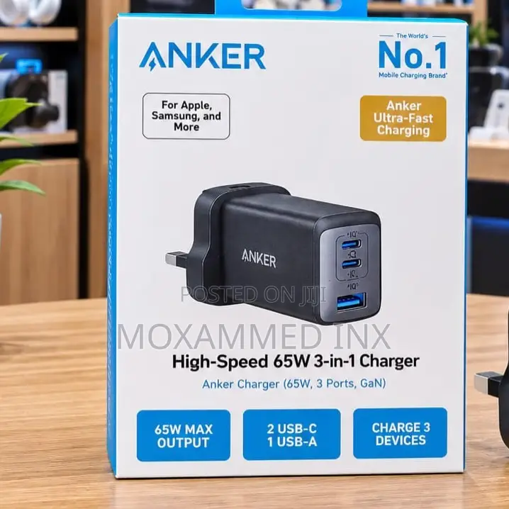A2667K14 Anker PowerPort III 3 Port 65watts GaN Charger