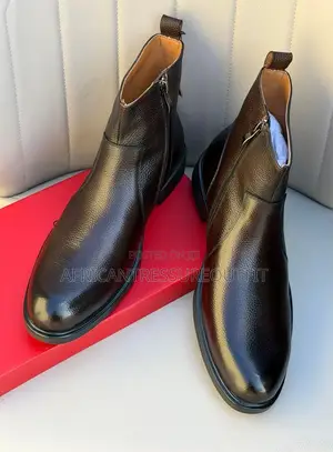Clarks Black Dress Boots Features Side Zipper and Smooth Rounded Toe