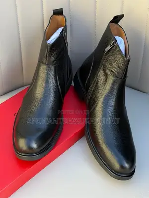Clarks Black Dress Boots Features Side Zipper and Smooth Rounded Toe