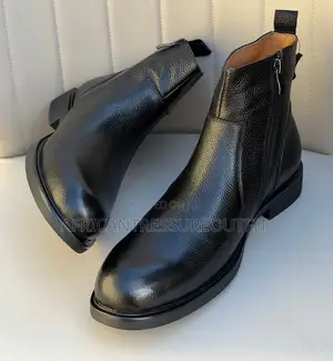 Clarks Black Dress Boots Features Side Zipper and Smooth Rounded Toe