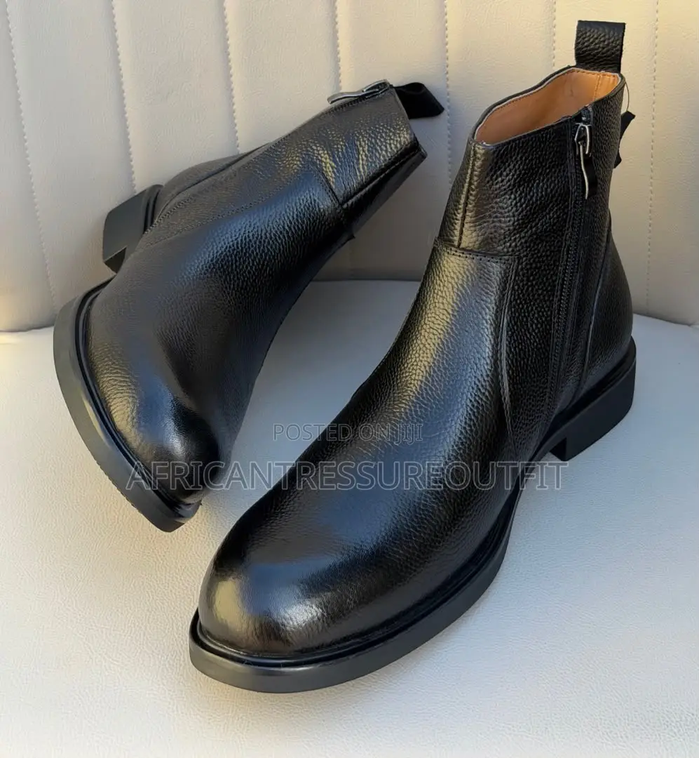 Clarks Black Dress Boots Features Side Zipper and Smooth Rounded Toe