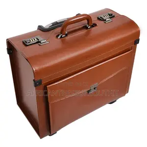 Cabin Bag Tan 4 Wheel Pilot Case Faux Leather Available | Buy Now