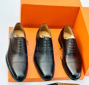 Men's Leather Shoes Rough Surface Leather Materials