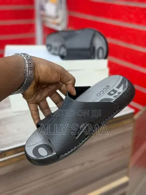 Men's Sandals Ecco Material Leather Sole Rubber Is Good