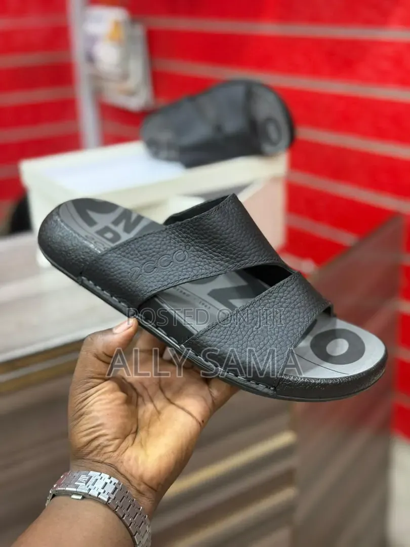 Men's Sandals Ecco Material Leather Sole Rubber Is Good