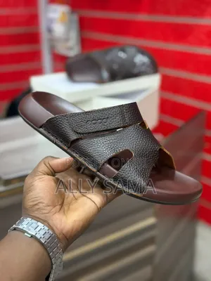Men's Sandals Ecco Material Leather Sole Rubber Is Good