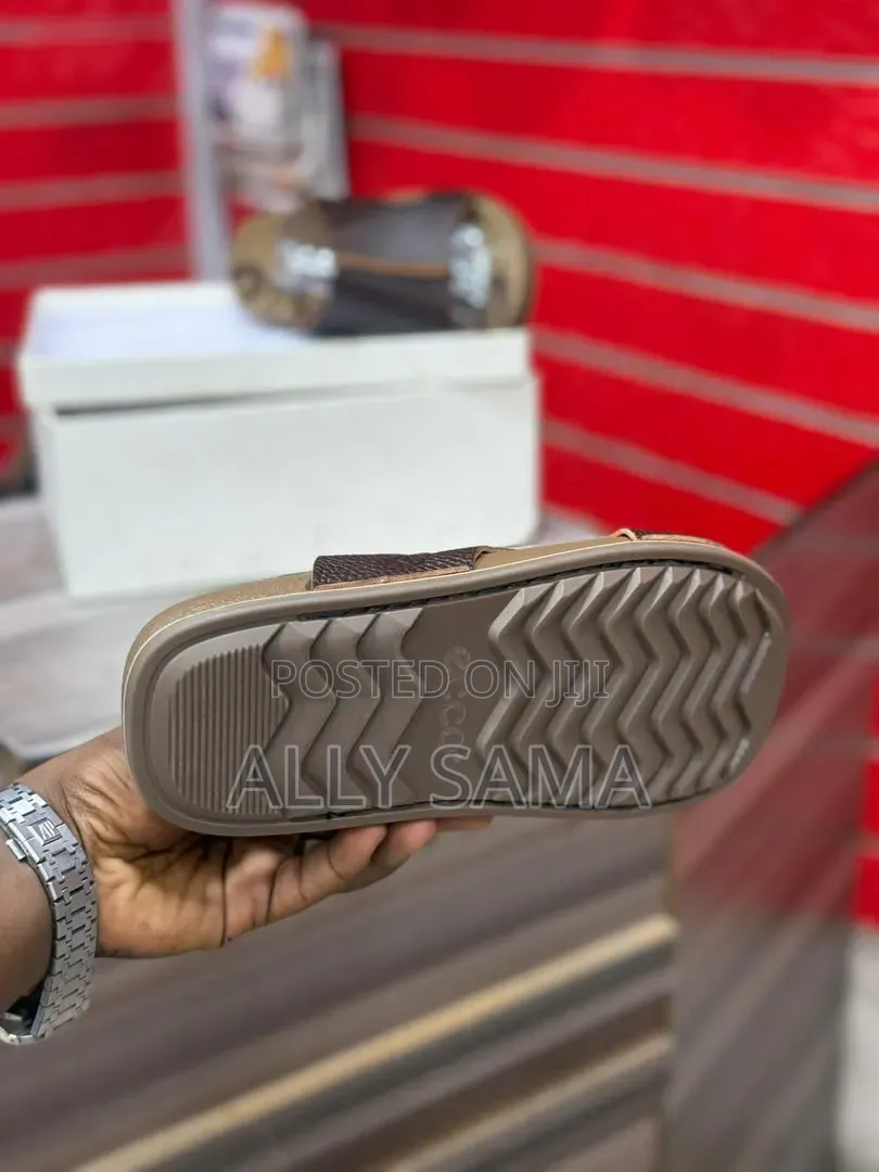 Men's Sandals Ecco Material Leather Sole Rubber Is Good