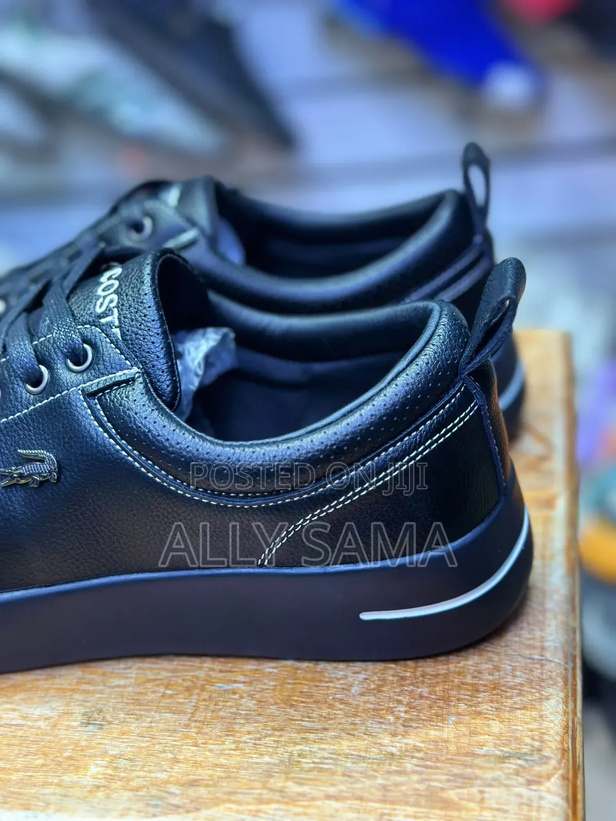 Men's Shoes Lacoste Black Material Leather