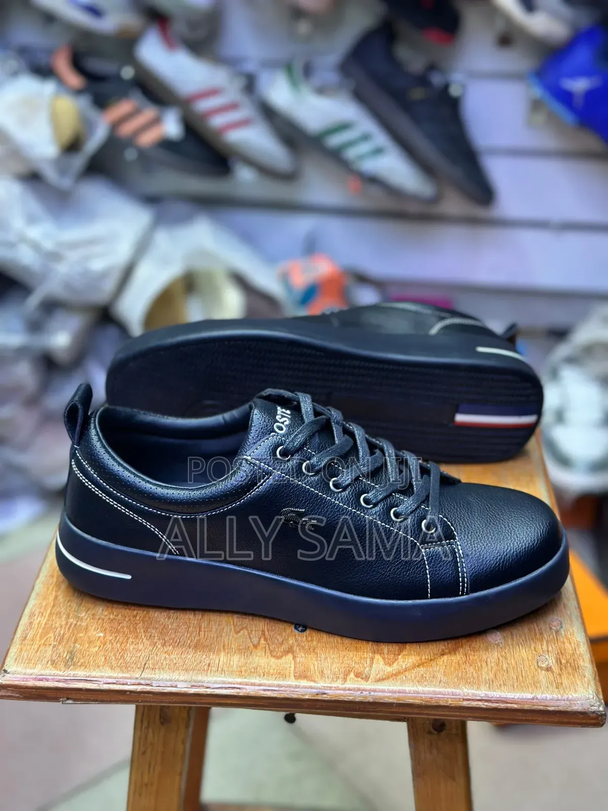 Men's Shoes Lacoste Black Material Leather