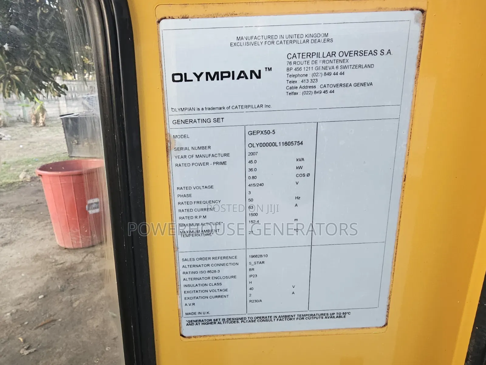 Generator Olympian 45kva
