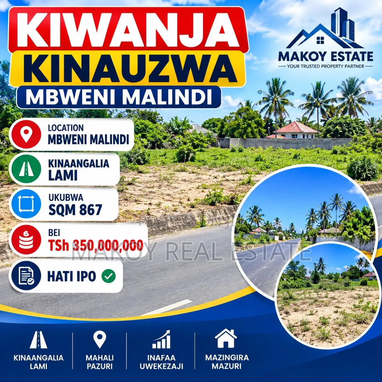SQM 867, Mbweni Malindi for Sale