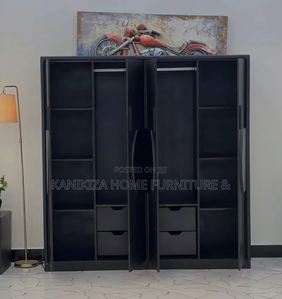Luxury Wardrobe Milango Mnne Rangi Nyeusi