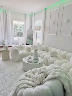 Sofa Set Ya L Ya Bubble Watu 4 Na Single Sofa Ya Mtu 1 ,Coffee Table