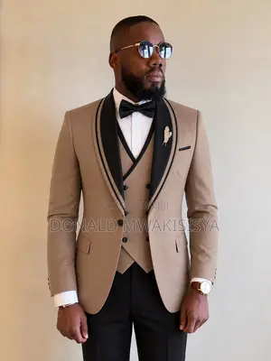 Luxury Tuxedo Suit - Beige