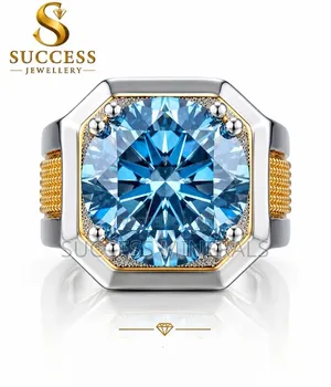  Luxury Blue Gemstone Men's Ring