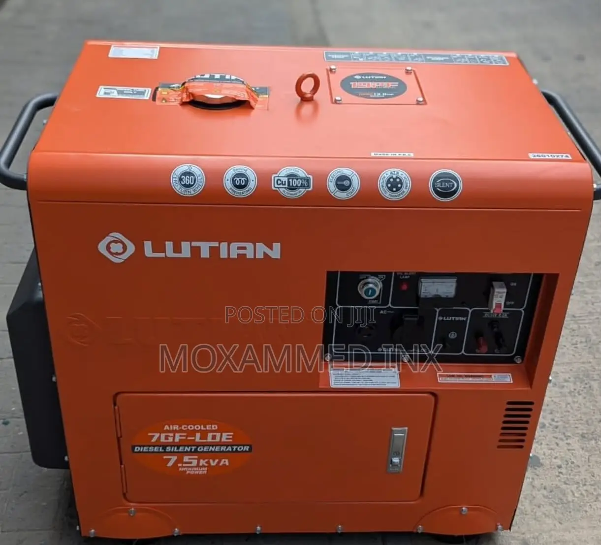 Lutian Silent Diesel Generator (Model 7gf-LDE),7.5kwElectric Key