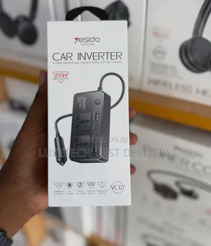 Yesido 200W Car Power Inverter –DC to AC With QC3.0, PD Fast Charging