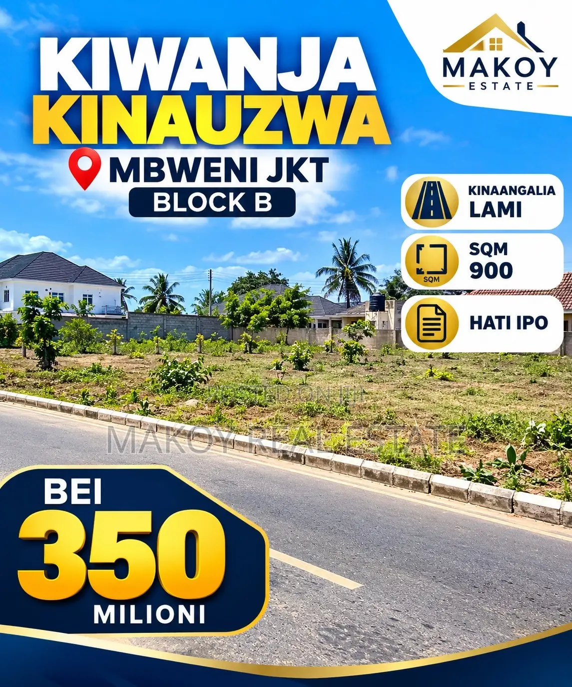 Ukubwa SQM 950, Bei 350 Ml