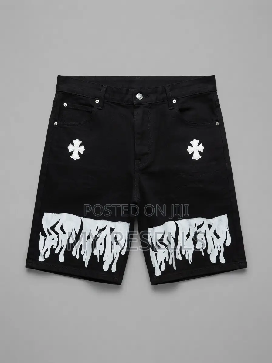 Black Denim Shorts