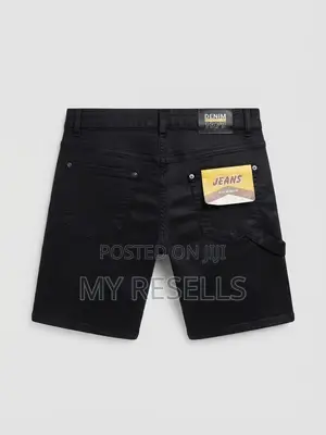 Black Denim Shorts