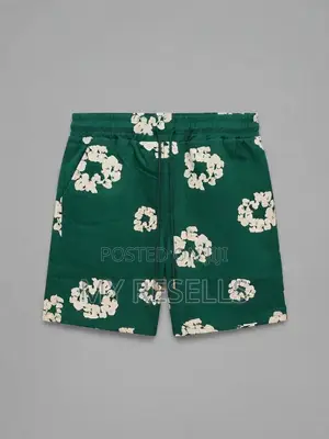 Green Floral Sweatshorts
