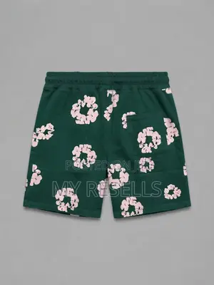 Green Floral Sweatshorts