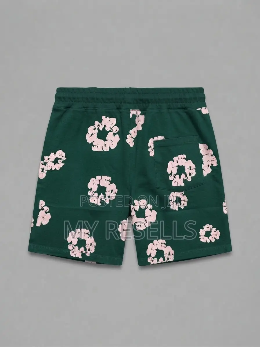 Green Floral Sweatshorts