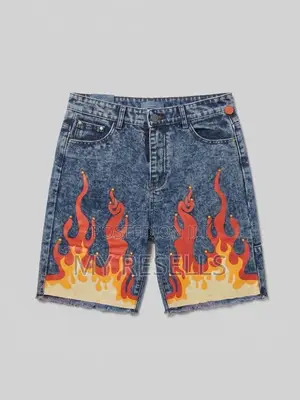 Flame Studded Jorts