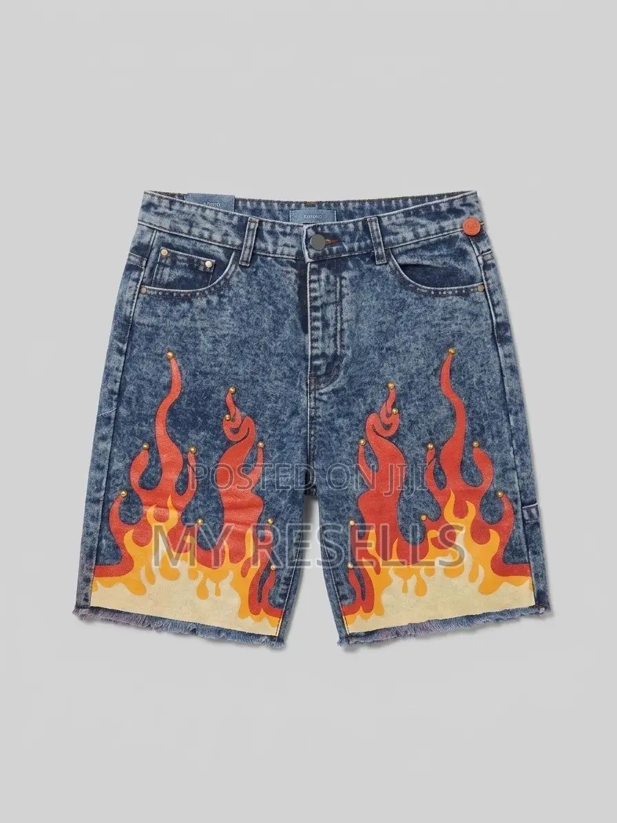 Flame Studded Jorts