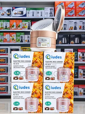 ​Qiudes 1.8L Electric Rice Cooker With Steamer (Model RC-18-B)