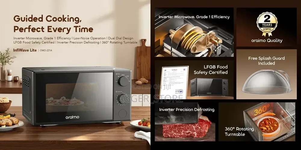 Oraimo OMO-221A InfiWave Lite Low Noise Operation Microwave Oven