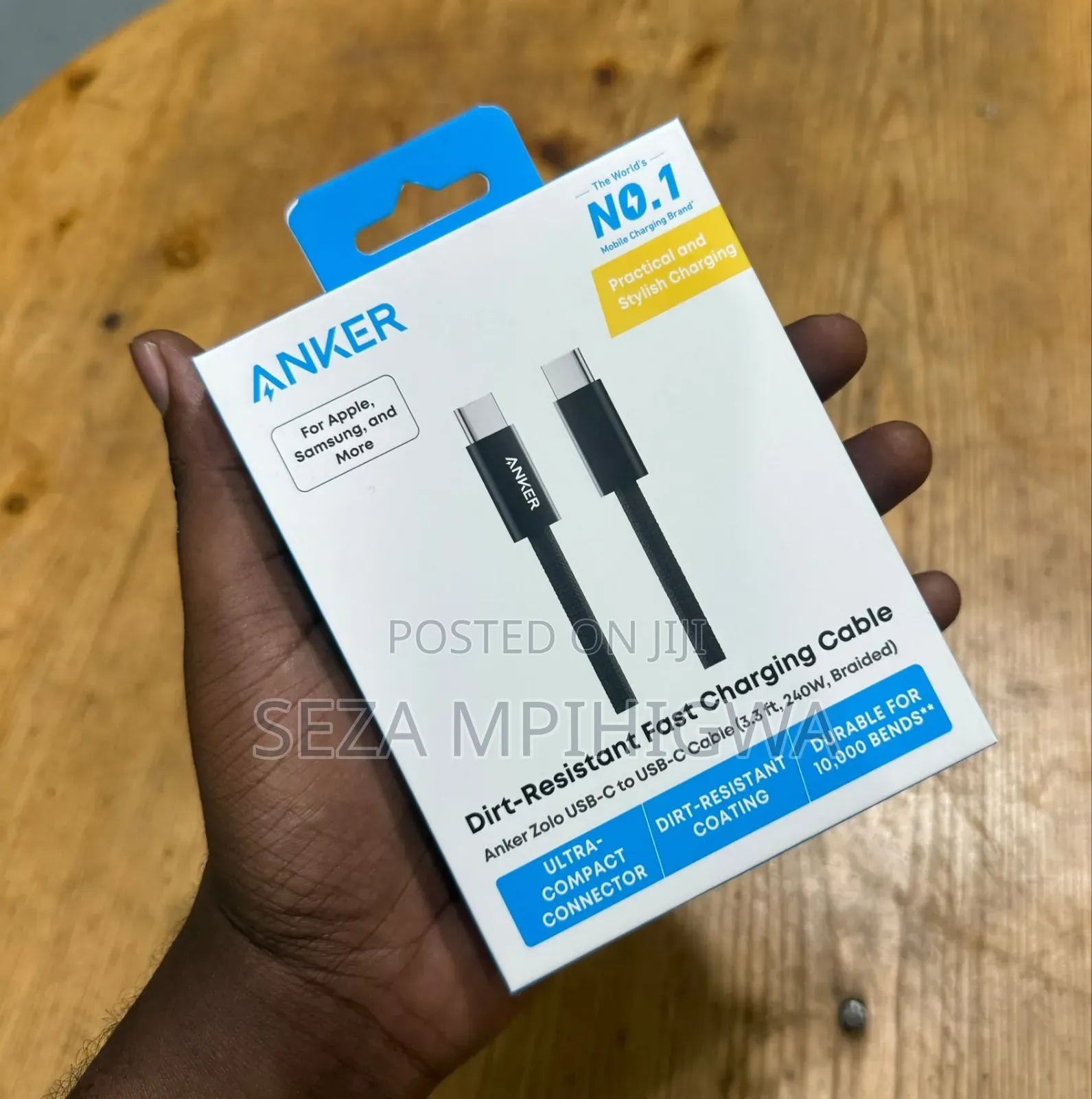 Anker Zolo 240W USB-C to USB-C Fast Charging Cable (3.3 Ft / 1M)