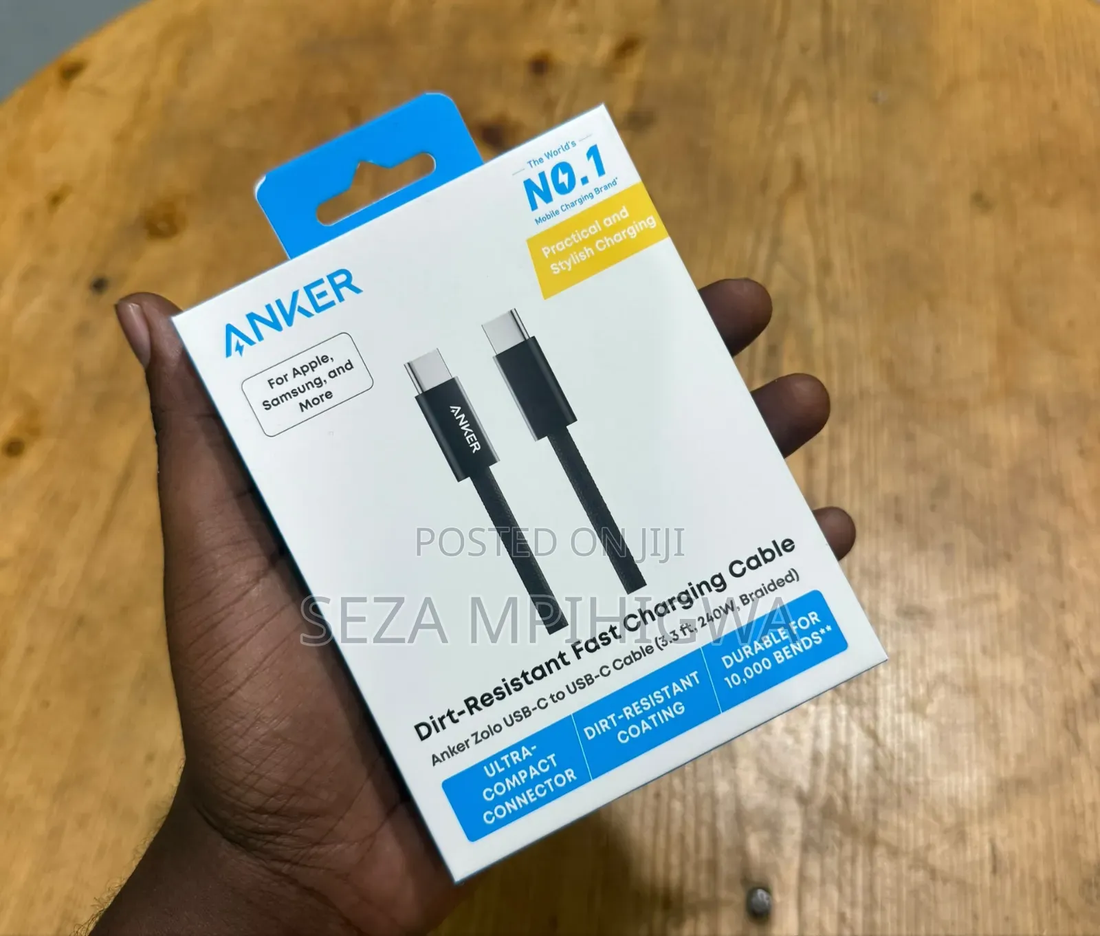 Anker Zolo 240W USB-C to USB-C Fast Charging Cable (3.3 Ft / 1M)