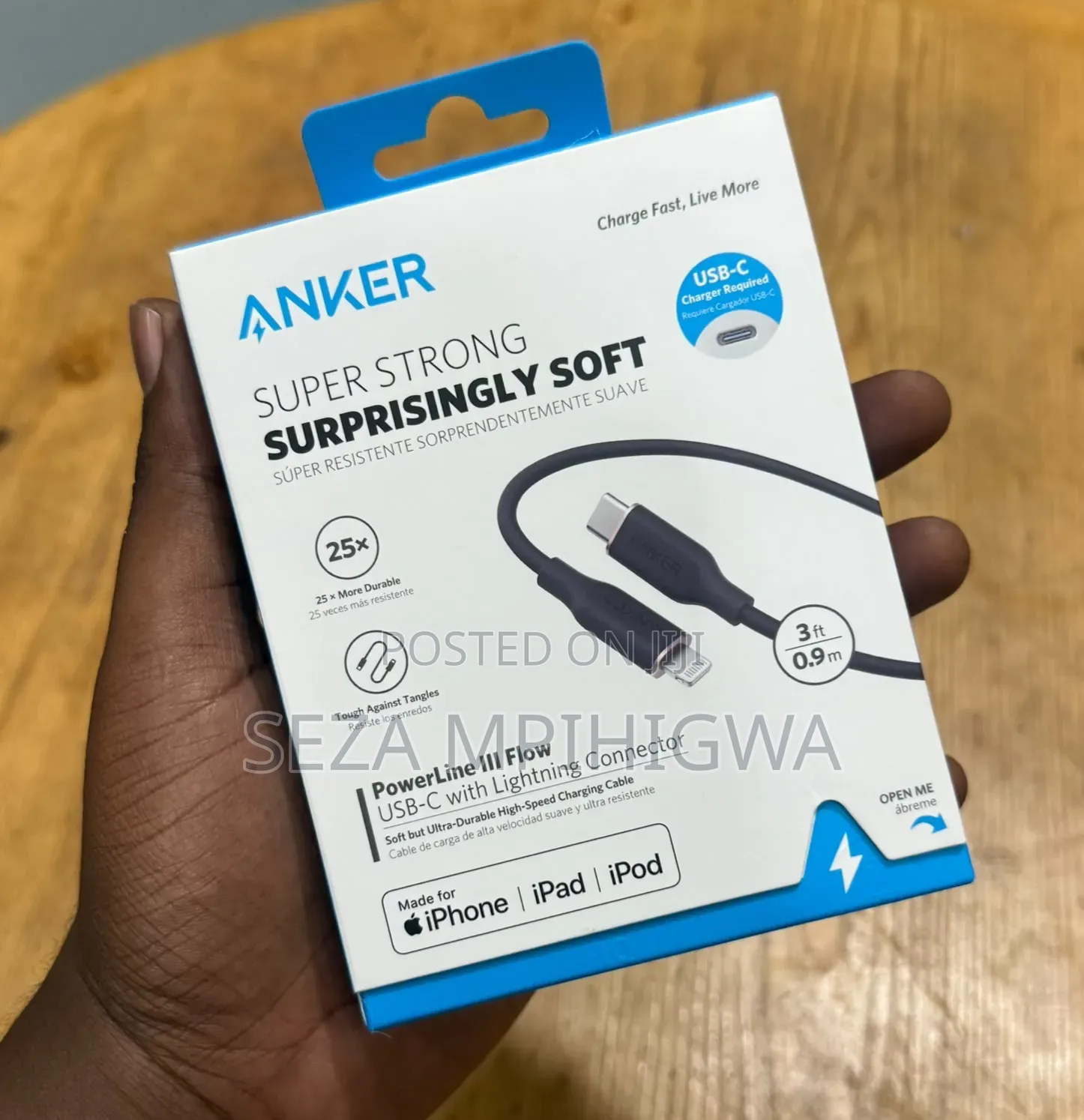 Anker PowerLine III Flow USB-C to Lightning Cable (3 Ft / 0.9 M)