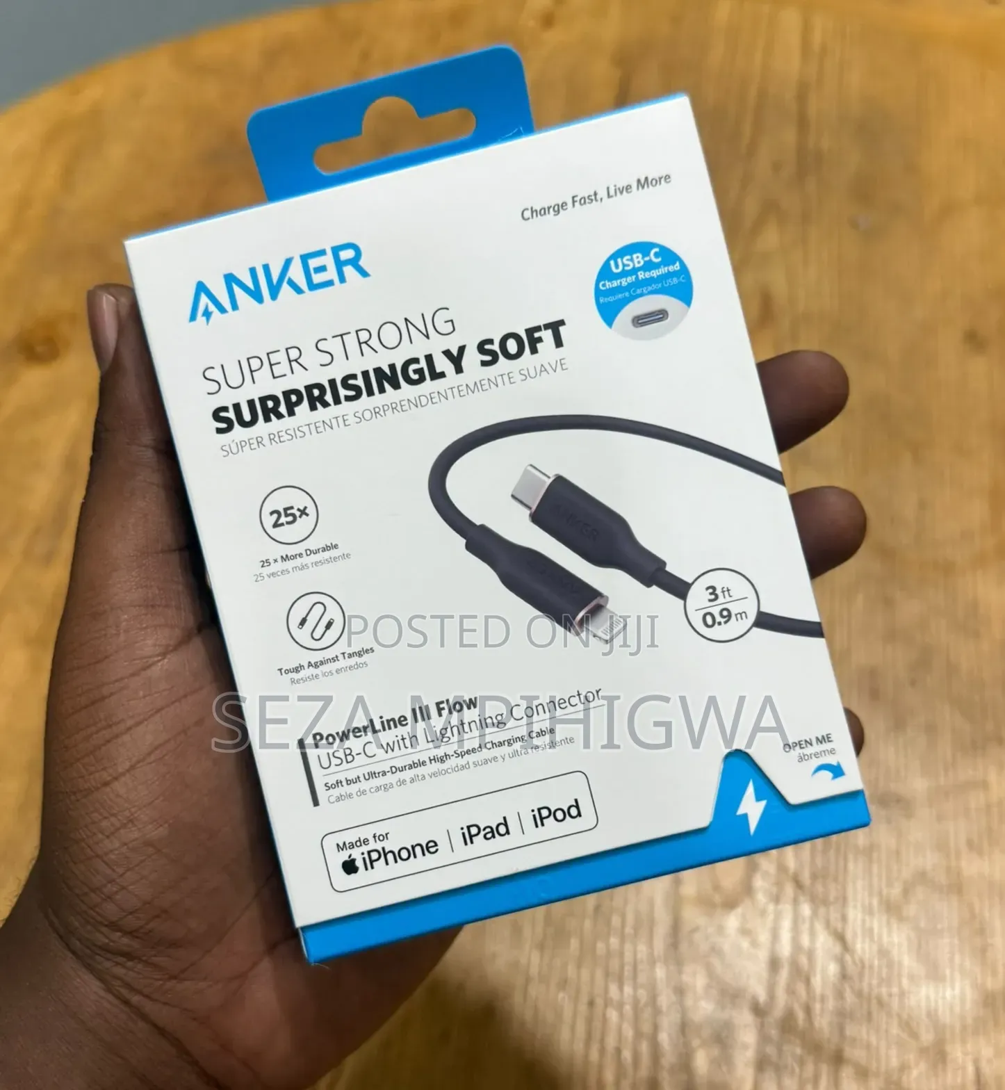 Anker PowerLine III Flow USB-C to Lightning Cable (3 Ft / 0.9 M)