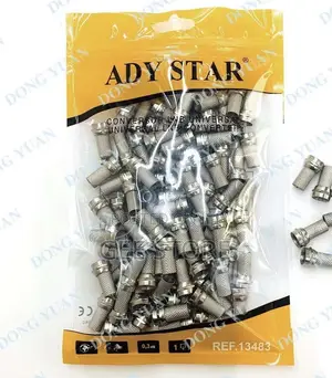 Bulk Bag of RG6 F-Type Coaxial Cable Connectors (Twist-on Style)