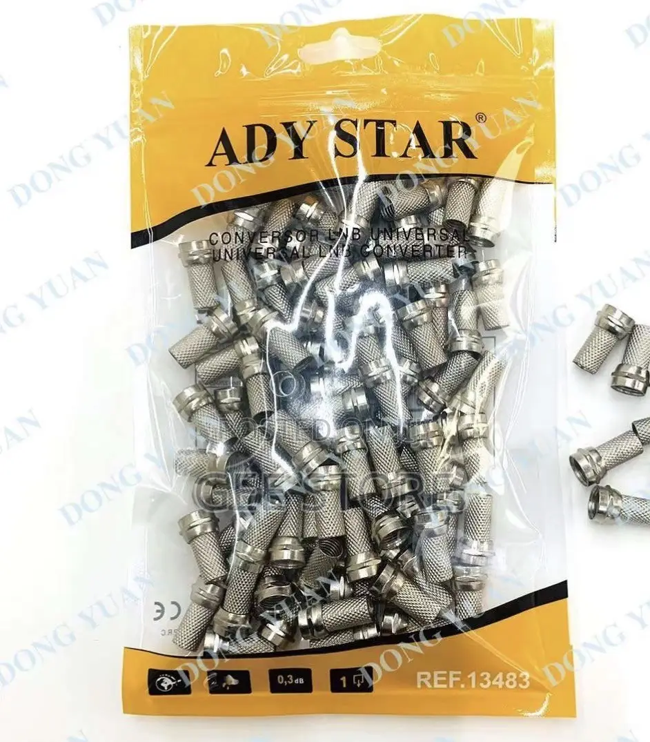 Bulk Bag of RG6 F-Type Coaxial Cable Connectors (Twist-on Style)