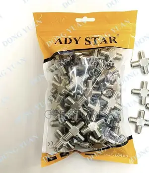 Bag of Daddy Star 4-Way F-Type Cross Coaxial Cable Connectors