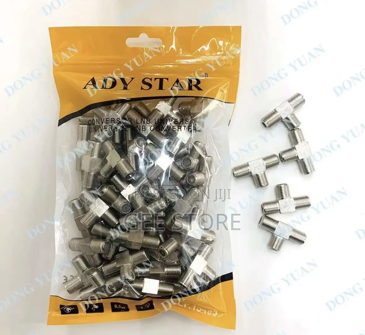 ADY STAR F-Type Coaxial Connectors / T-Splitters / Right-Angle Adapter