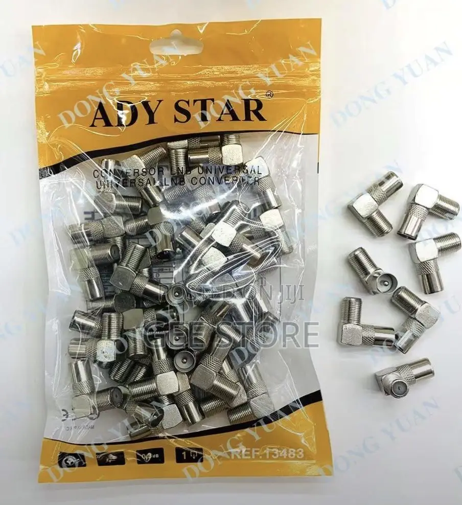 Bag of ADY STAR 90-Degree Right-Angle F-Type Coaxial Connectors