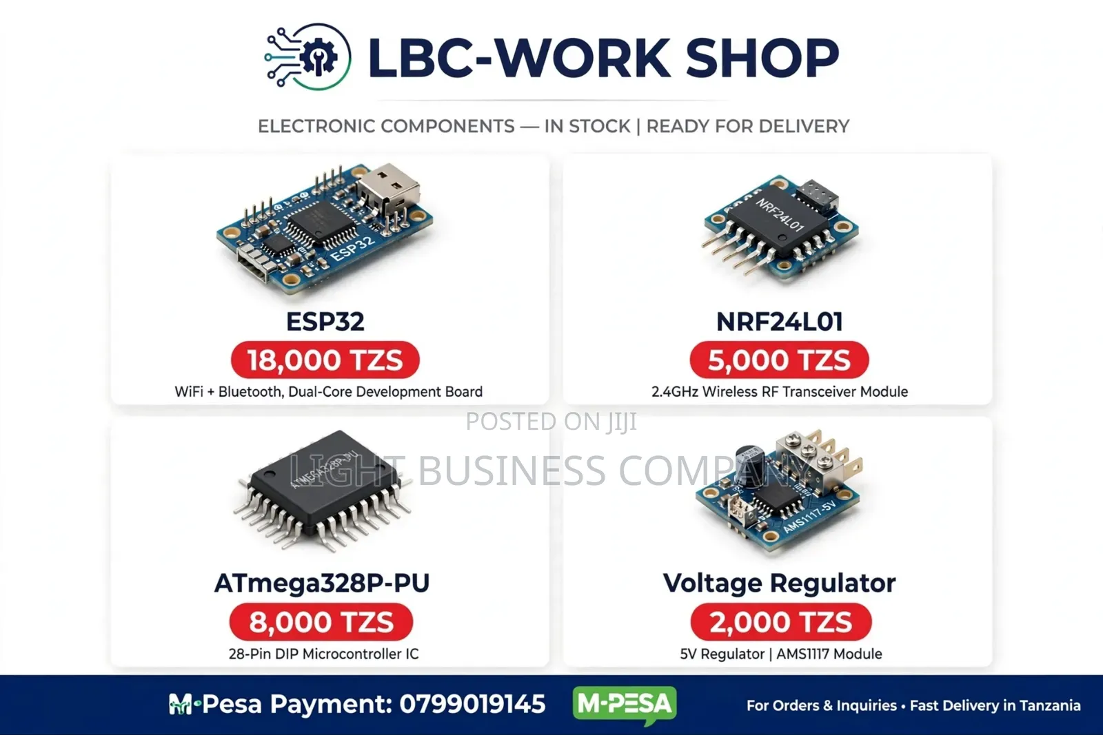 Tunauza Sensor Zote Capastor Na Resistor Zote Kubwa Na Ndogo Na Vingin