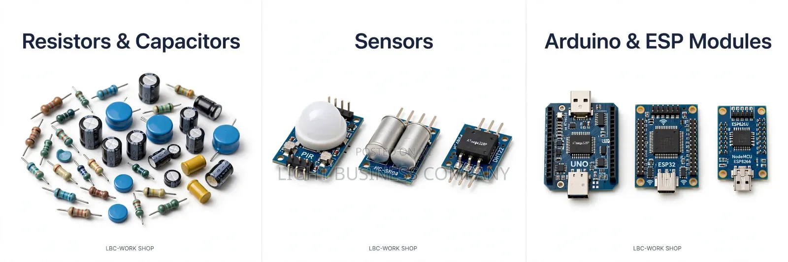 Tunauza Sensor Zote Capastor Na Resistor Zote Kubwa Na Ndogo Na Vingin