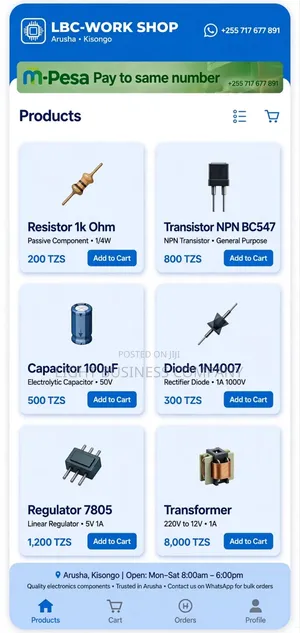 Tunauza Sensor Zote Capastor Na Resistor Zote Kubwa Na Ndogo Na Vingin