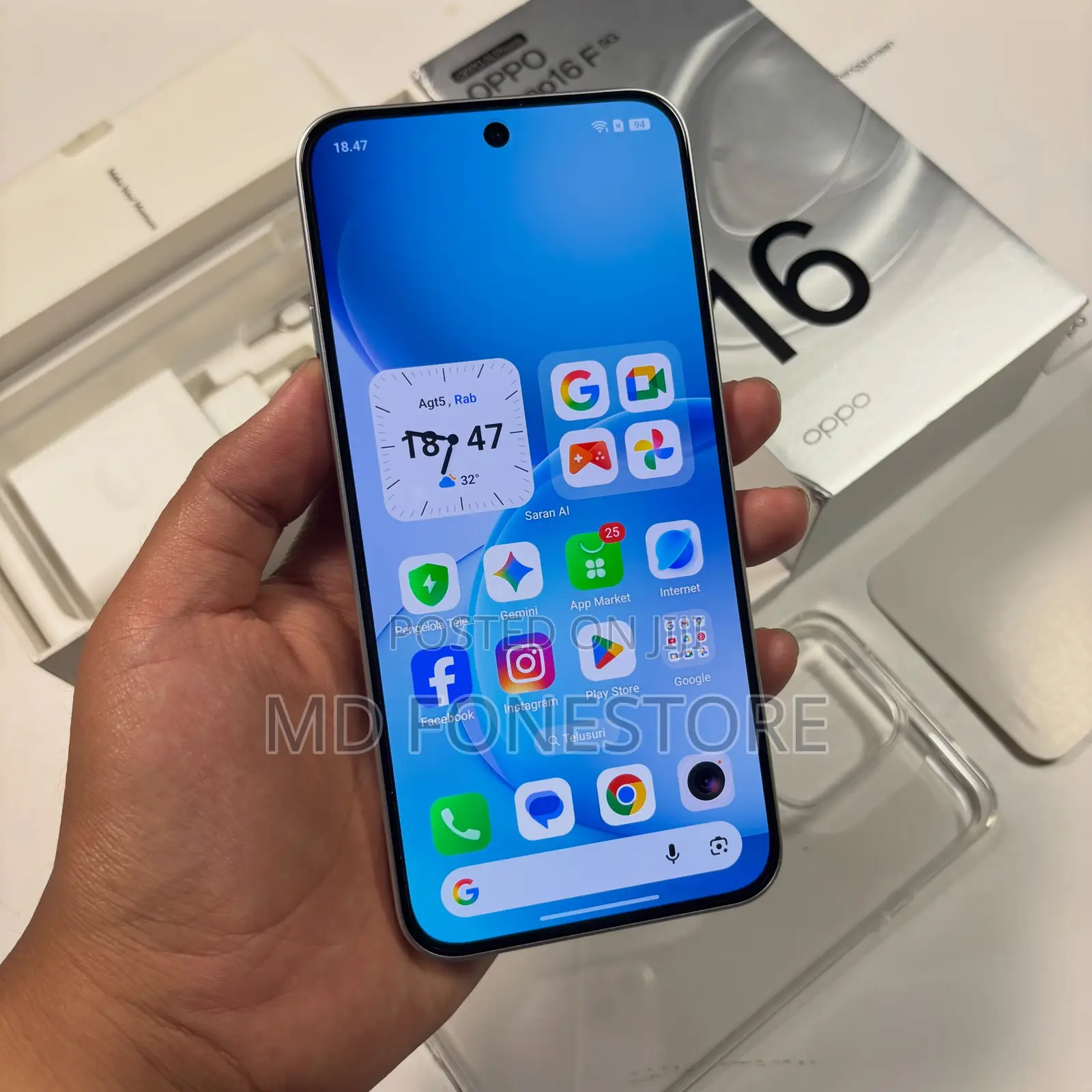 New Oppo Reno16 F 256 GB White