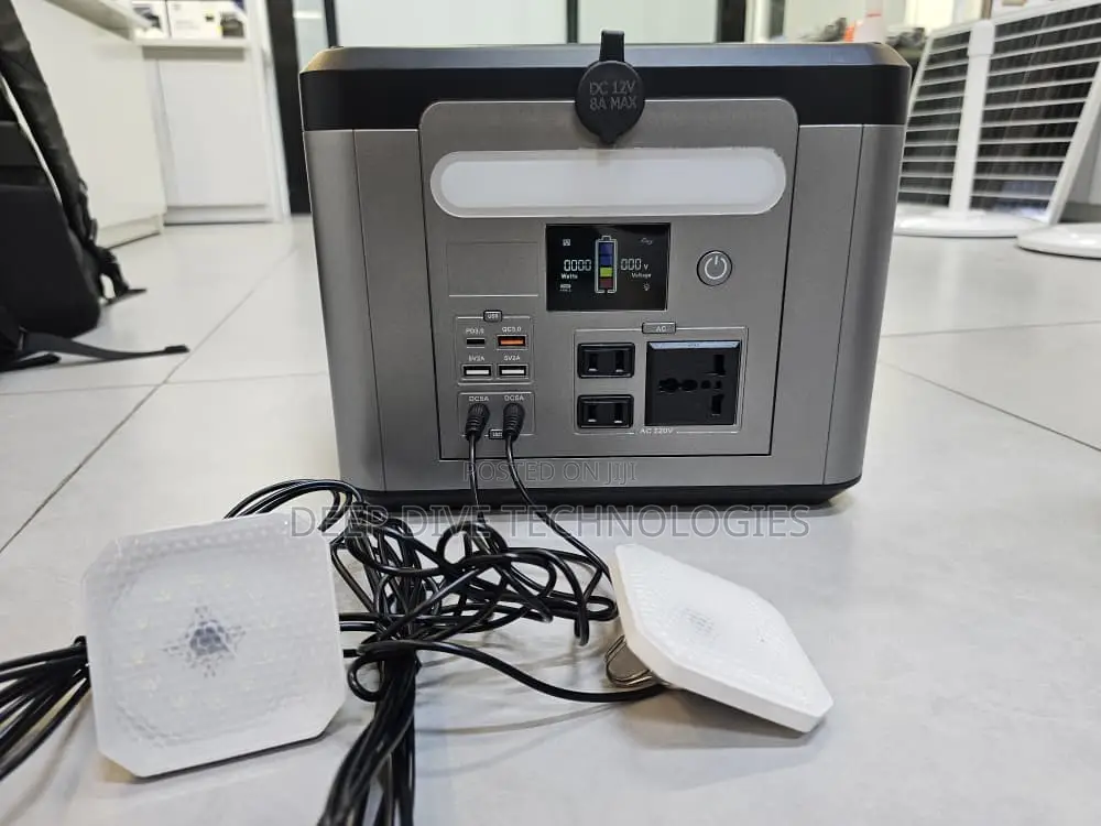 Portable Power Station 500W 850Wh + Solar Panel – Pure Sine Wave