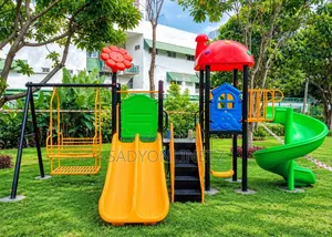 Mushroom-Shaped Swing Set, Outdoor Playground