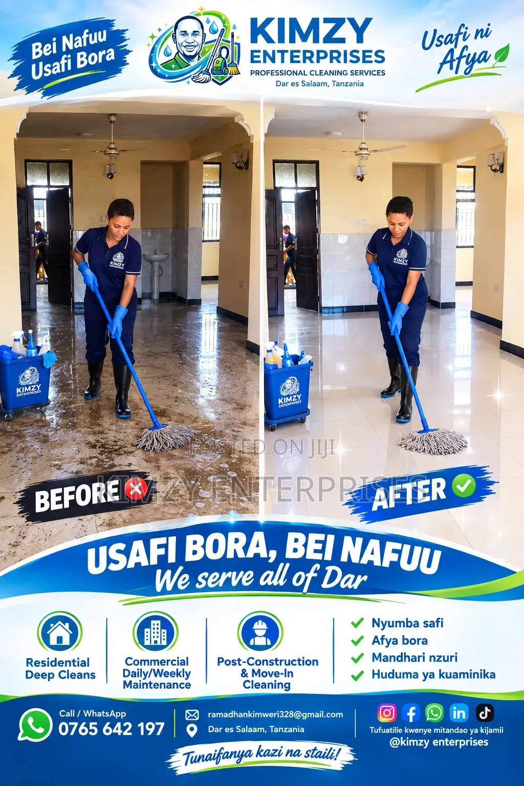 Karibu Kwa Huduma Zetu Za Usafi Nyumbani Ofisini,